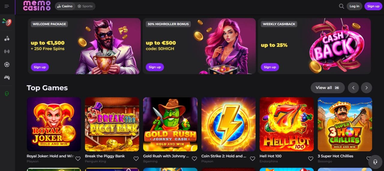 Memo Casino - 6,000+ Slots & Sports Betting
