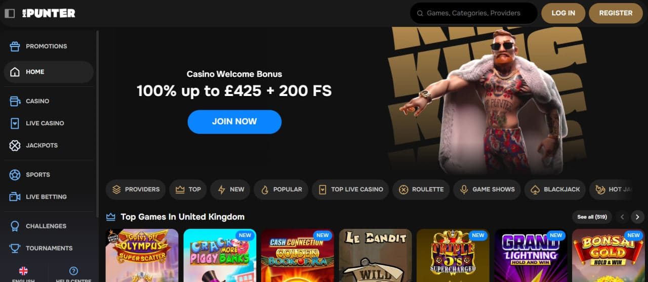 Mr Punter Casino – 100% up to £500 + 200 Spins